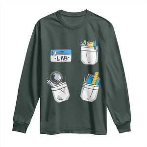 Lab Week Long Sleeve Shirt Lab Techinician Scientist Laboratory Assistant TS02 Dark Forest Green Print Your Wear