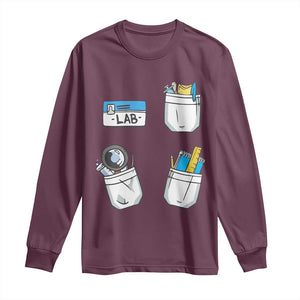 Lab Week Long Sleeve Shirt Lab Techinician Scientist Laboratory Assistant TS02 Maroon Print Your Wear