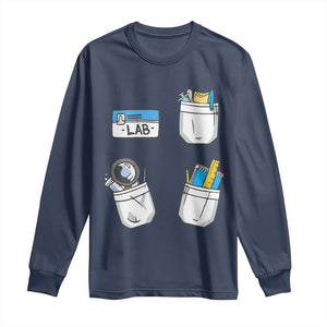 Lab Week Long Sleeve Shirt Lab Techinician Scientist Laboratory Assistant TS02 Navy Print Your Wear