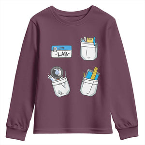 Lab Week Youth Sweatshirt Lab Techinician Scientist Laboratory Assistant TS02 Maroon Print Your Wear