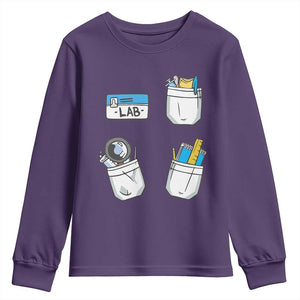 Lab Week Youth Sweatshirt Lab Techinician Scientist Laboratory Assistant TS02 Purple Print Your Wear