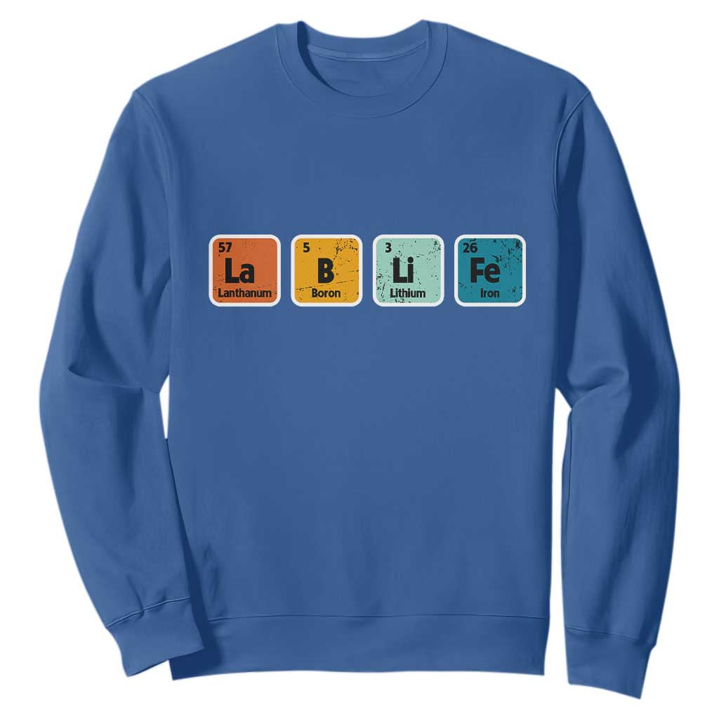 Lab Week Sweatshirt Funny Lab Life Laboratory Lab Rat Periodic Table TS02 Royal Blue Printyourwear