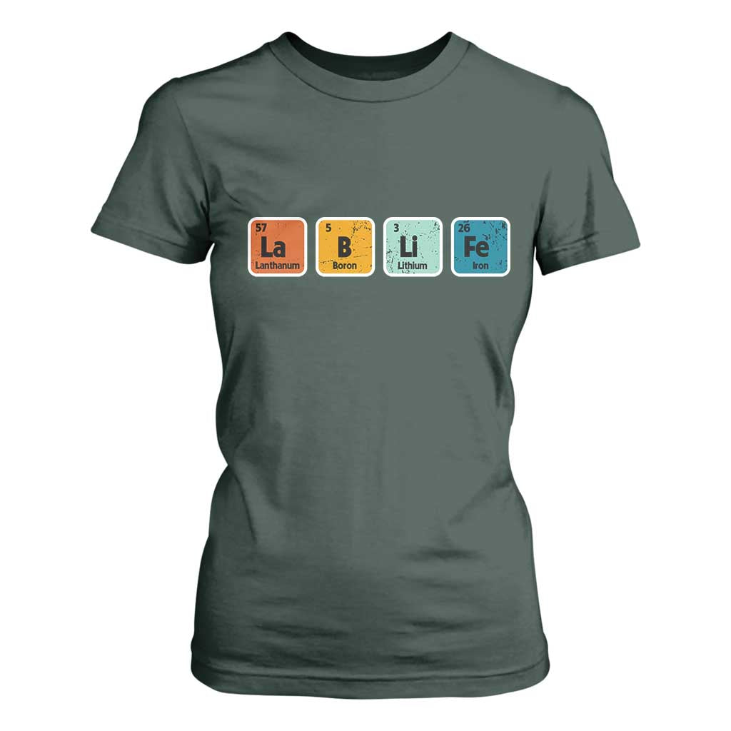 Lab Week T Shirt For Women Funny Lab Life Laboratory Lab Rat Periodic Table TS02 Dark Forest Green Print Your Wear
