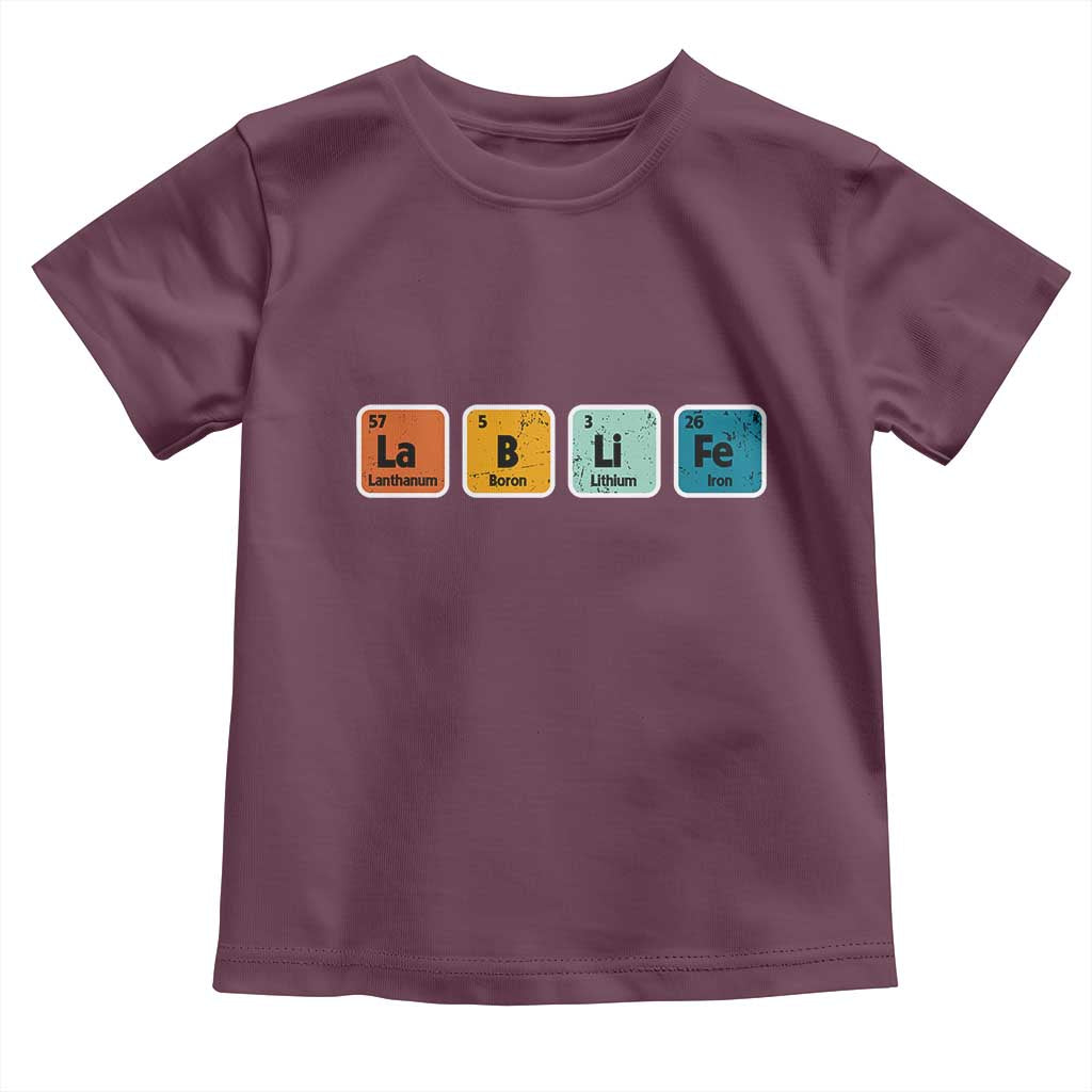 Lab Week Toddler T Shirt Funny Lab Life Laboratory Lab Rat Periodic Table TS02 Maroon Print Your Wear