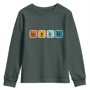 Lab Week Youth Sweatshirt Funny Lab Life Laboratory Lab Rat Periodic Table TS02 Dark Forest Green Print Your Wear