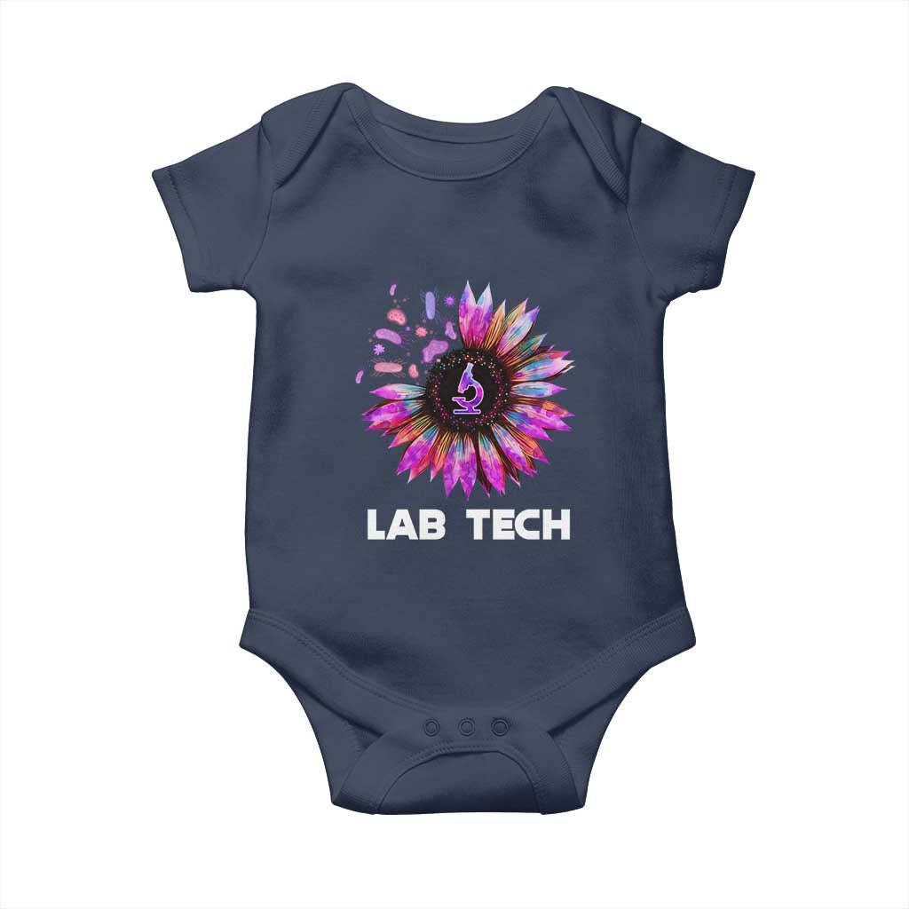 Lab Week Baby Onesie Lab Tech Sunflower Med Tech Medical Lab Technician TS02 Navy Print Your Wear