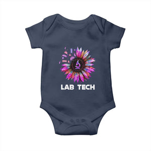 Lab Week Baby Onesie Lab Tech Sunflower Med Tech Medical Lab Technician TS02 Navy Print Your Wear