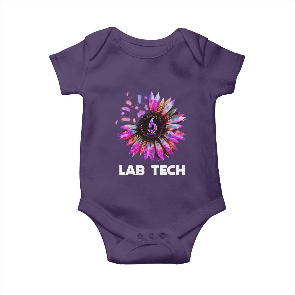 Lab Week Baby Onesie Lab Tech Sunflower Med Tech Medical Lab Technician TS02 Purple Print Your Wear