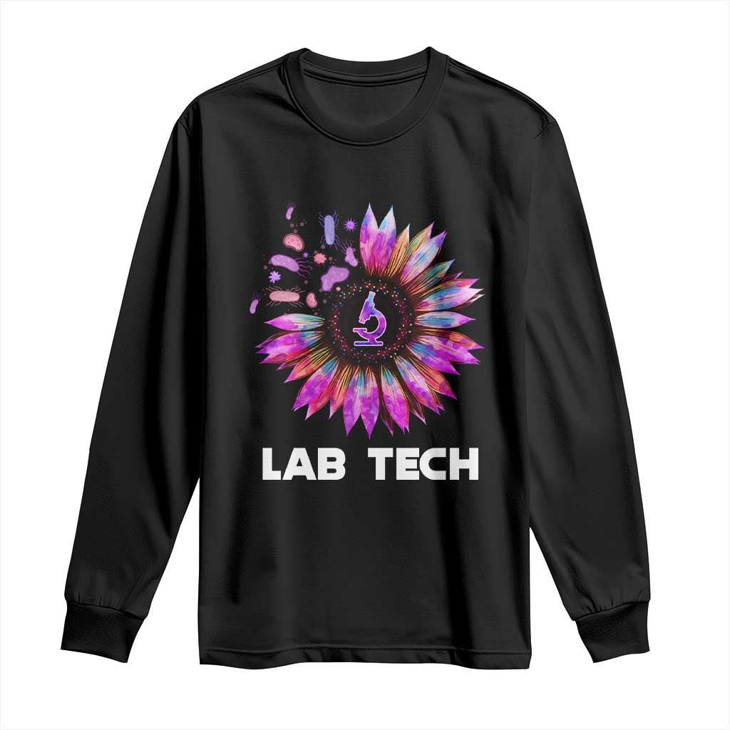 Lab Week Long Sleeve Shirt Lab Tech Sunflower Med Tech Medical Lab Technician TS02 Black Print Your Wear