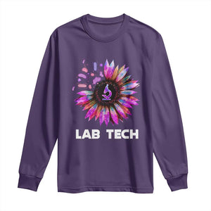 Lab Week Long Sleeve Shirt Lab Tech Sunflower Med Tech Medical Lab Technician TS02 Purple Print Your Wear