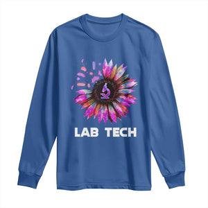 Lab Week Long Sleeve Shirt Lab Tech Sunflower Med Tech Medical Lab Technician TS02 Royal Blue Print Your Wear