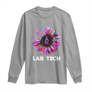 Lab Week Long Sleeve Shirt Lab Tech Sunflower Med Tech Medical Lab Technician TS02 Sport Gray Print Your Wear