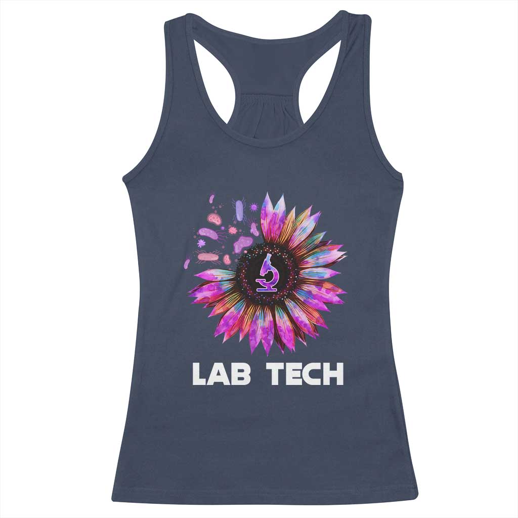 Lab Week Racerback Tank Top Lab Tech Sunflower Med Tech Medical Lab Technician TS02 Navy Print Your Wear