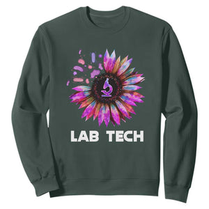 Lab Week Sweatshirt Lab Tech Sunflower Med Tech Medical Lab Technician TS02 Dark Forest Green Printyourwear