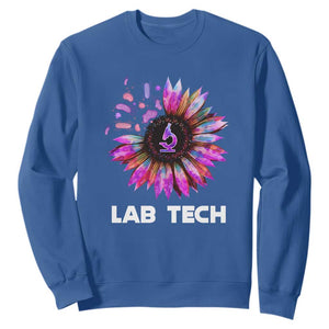 Lab Week Sweatshirt Lab Tech Sunflower Med Tech Medical Lab Technician TS02 Royal Blue Printyourwear