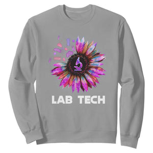 Lab Week Sweatshirt Lab Tech Sunflower Med Tech Medical Lab Technician TS02 Sport Gray Printyourwear