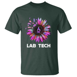 Lab Week T Shirt Lab Tech Sunflower Med Tech Medical Lab Technician TS02 Dark Forest Green Printyourwear
