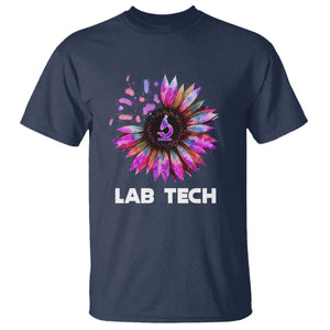 Lab Week T Shirt Lab Tech Sunflower Med Tech Medical Lab Technician TS02 Navy Printyourwear