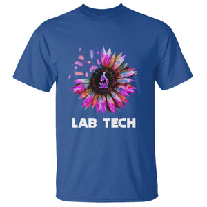 Lab Week T Shirt Lab Tech Sunflower Med Tech Medical Lab Technician TS02 Royal Blue Printyourwear