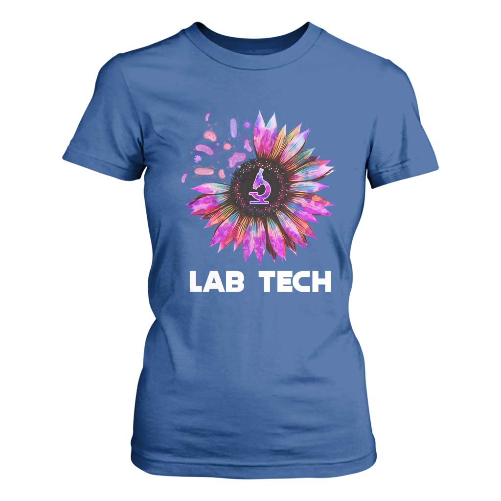 Lab Week T Shirt For Women Lab Tech Sunflower Med Tech Medical Lab Technician TS02 Royal Blue Print Your Wear