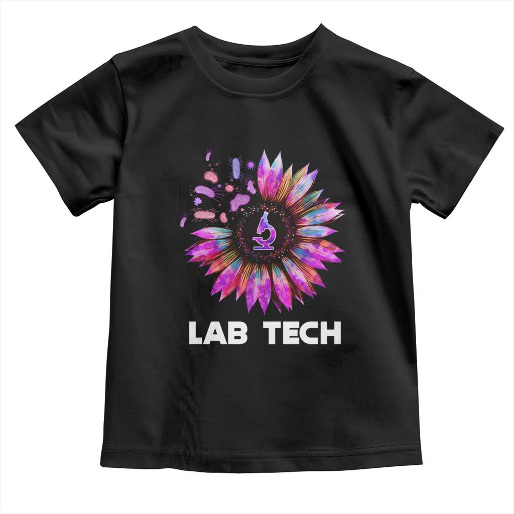 Lab Week Toddler T Shirt Lab Tech Sunflower Med Tech Medical Lab Technician TS02 Black Print Your Wear