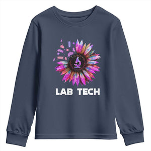 Lab Week Youth Sweatshirt Lab Tech Sunflower Med Tech Medical Lab Technician TS02 Navy Print Your Wear