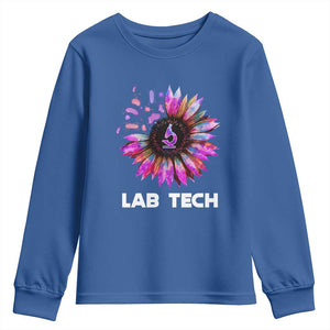 Lab Week Youth Sweatshirt Lab Tech Sunflower Med Tech Medical Lab Technician TS02 Royal Blue Print Your Wear