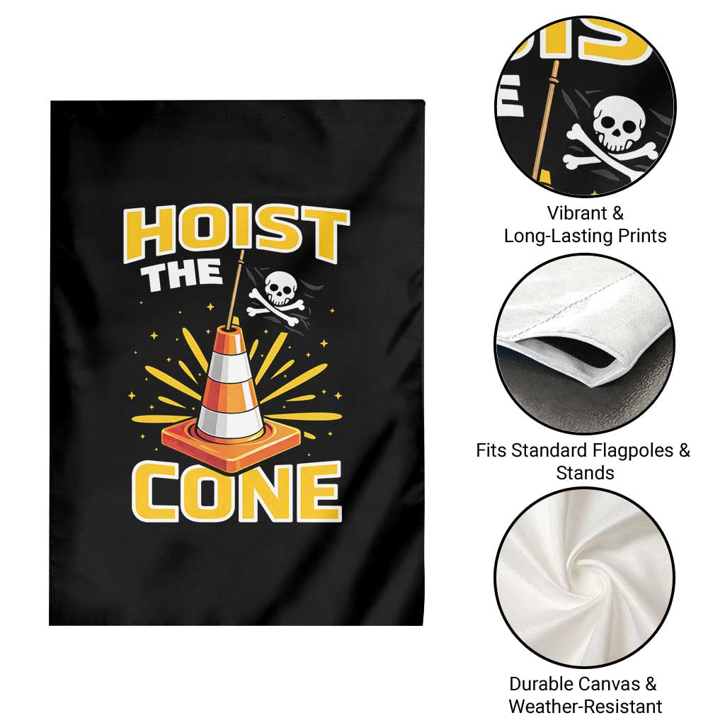 Hoist The Cone Jolly Roger Victory Garden Flag - Pirate Skull Baseball Sports Fan IYKYK Meme TS02 Print Your Wear
