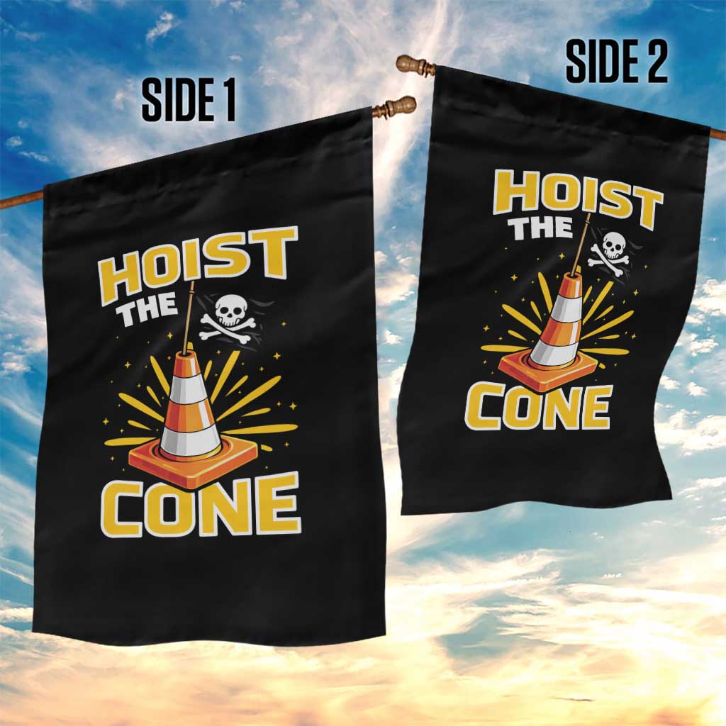 Hoist The Cone Jolly Roger Victory Garden Flag - Pirate Skull Baseball Sports Fan IYKYK Meme TS02 Print Your Wear