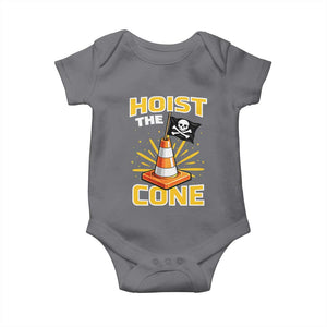 Hoist The Cone Jolly Roger Victory Baby Onesie Pirate Skull Baseball Sports Fan IYKYK Meme TS02 Charcoal Print Your Wear