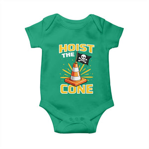 Hoist The Cone Jolly Roger Victory Baby Onesie Pirate Skull Baseball Sports Fan IYKYK Meme TS02 Irish Green Print Your Wear
