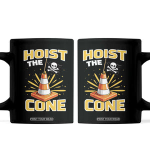 Hoist The Cone Jolly Roger Victory Coffee Mug Pirate Skull Baseball Sports Fan IYKYK Meme TS02 Black Print Your Wear