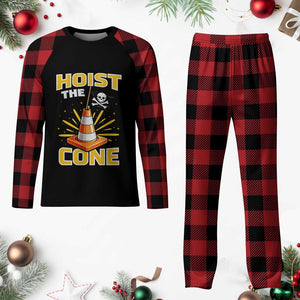 Hoist The Cone Jolly Roger Victory Plaid Pajama Set Pirate Skull Baseball Sports Fan IYKYK Meme TS02 Buffalo Plaid Print Your Wear