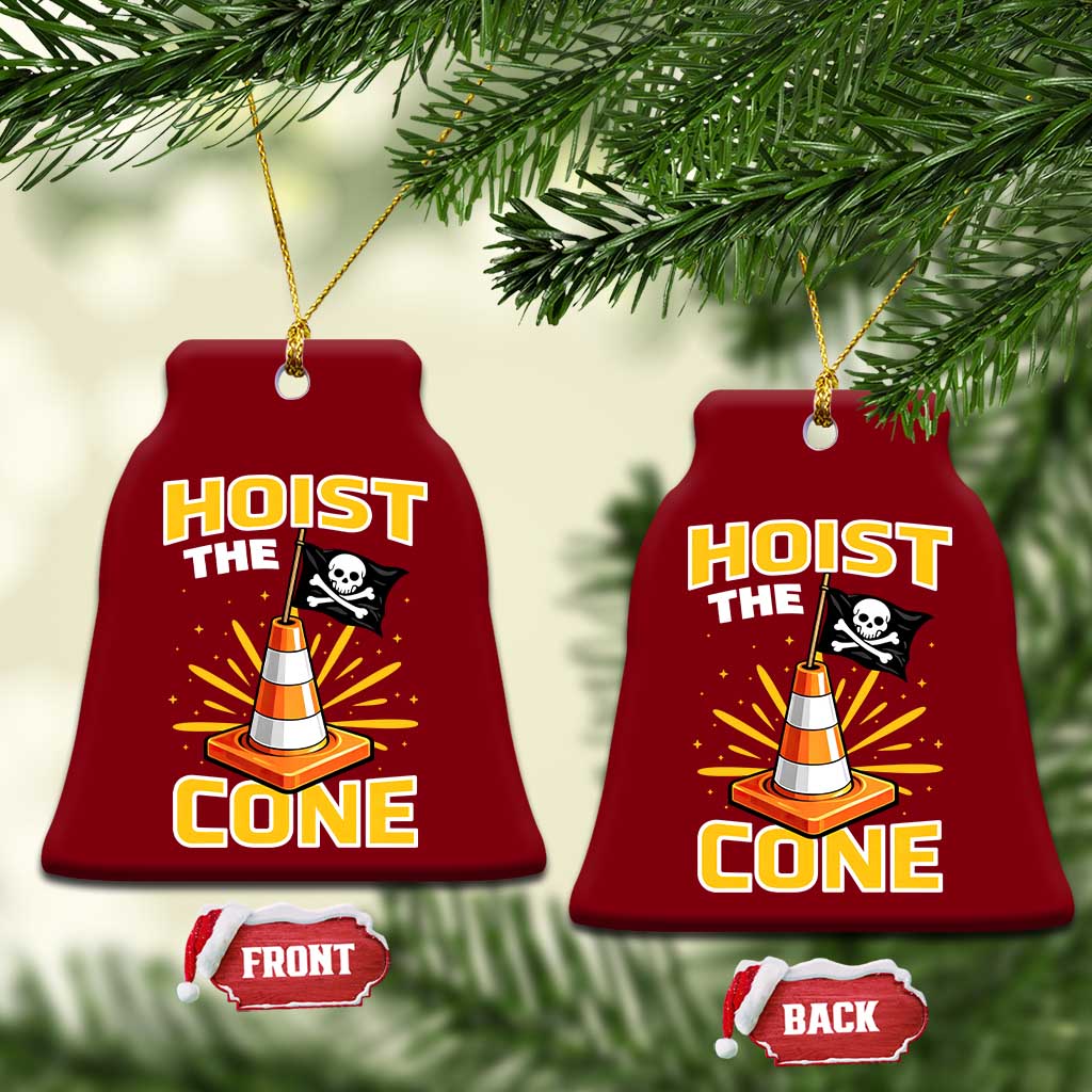 Hoist The Cone Jolly Roger Victory Ceramic Ornament Pirate Skull Baseball Sports Fan IYKYK Meme TS02 Print Your Wear