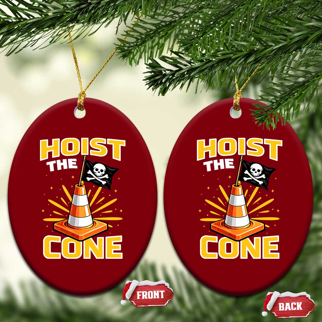 Hoist The Cone Jolly Roger Victory Ceramic Ornament Pirate Skull Baseball Sports Fan IYKYK Meme TS02 Print Your Wear