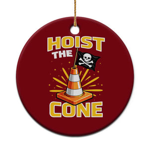 Hoist The Cone Jolly Roger Victory Ceramic Ornament Pirate Skull Baseball Sports Fan IYKYK Meme TS02 1pc Red Print Your Wear
