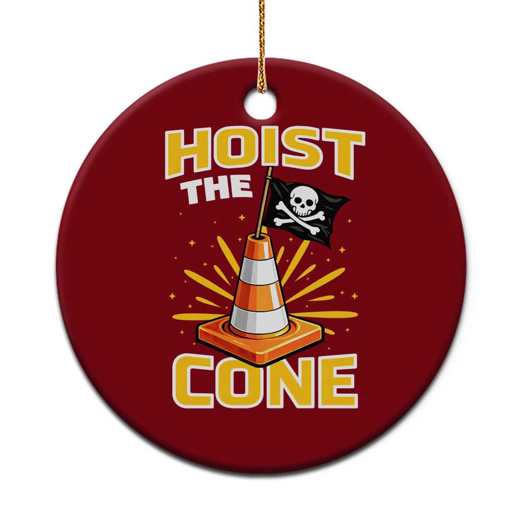 Hoist The Cone Jolly Roger Victory Ceramic Ornament Pirate Skull Baseball Sports Fan IYKYK Meme TS02 1pc Red Print Your Wear