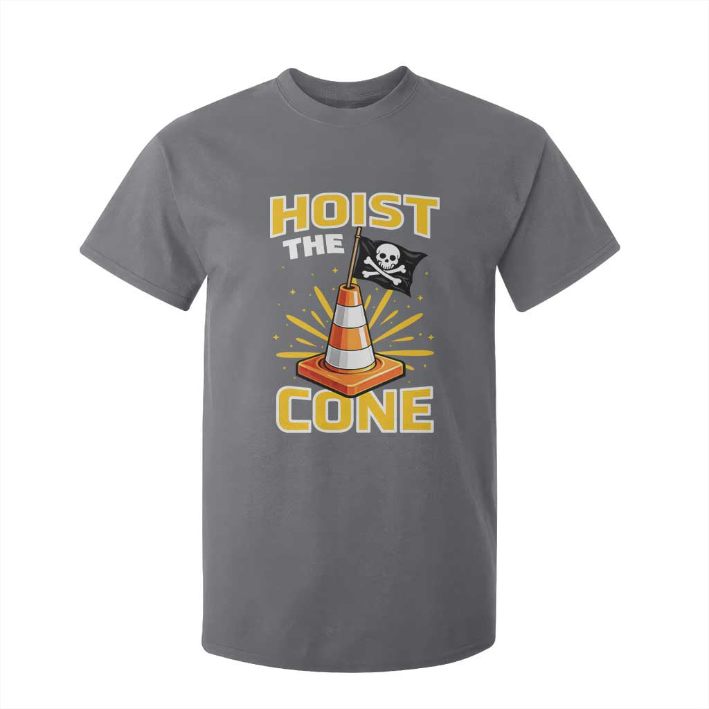 Hoist The Cone Jolly Roger Victory T Shirt For Kid Pirate Skull Baseball Sports Fan IYKYK Meme TS02 Charcoal Print Your Wear