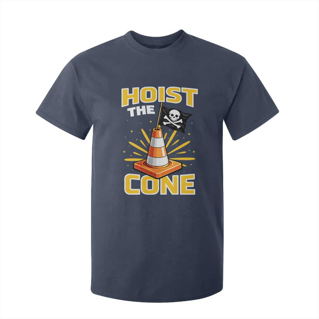 Hoist The Cone Jolly Roger Victory T Shirt For Kid Pirate Skull Baseball Sports Fan IYKYK Meme TS02 Navy Print Your Wear