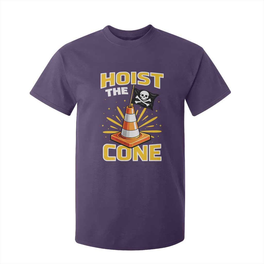 Hoist The Cone Jolly Roger Victory T Shirt For Kid Pirate Skull Baseball Sports Fan IYKYK Meme TS02 Purple Print Your Wear