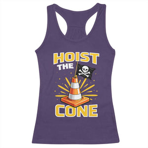 Hoist The Cone Jolly Roger Victory Racerback Tank Top Pirate Skull Baseball Sports Fan IYKYK Meme TS02 Purple Print Your Wear