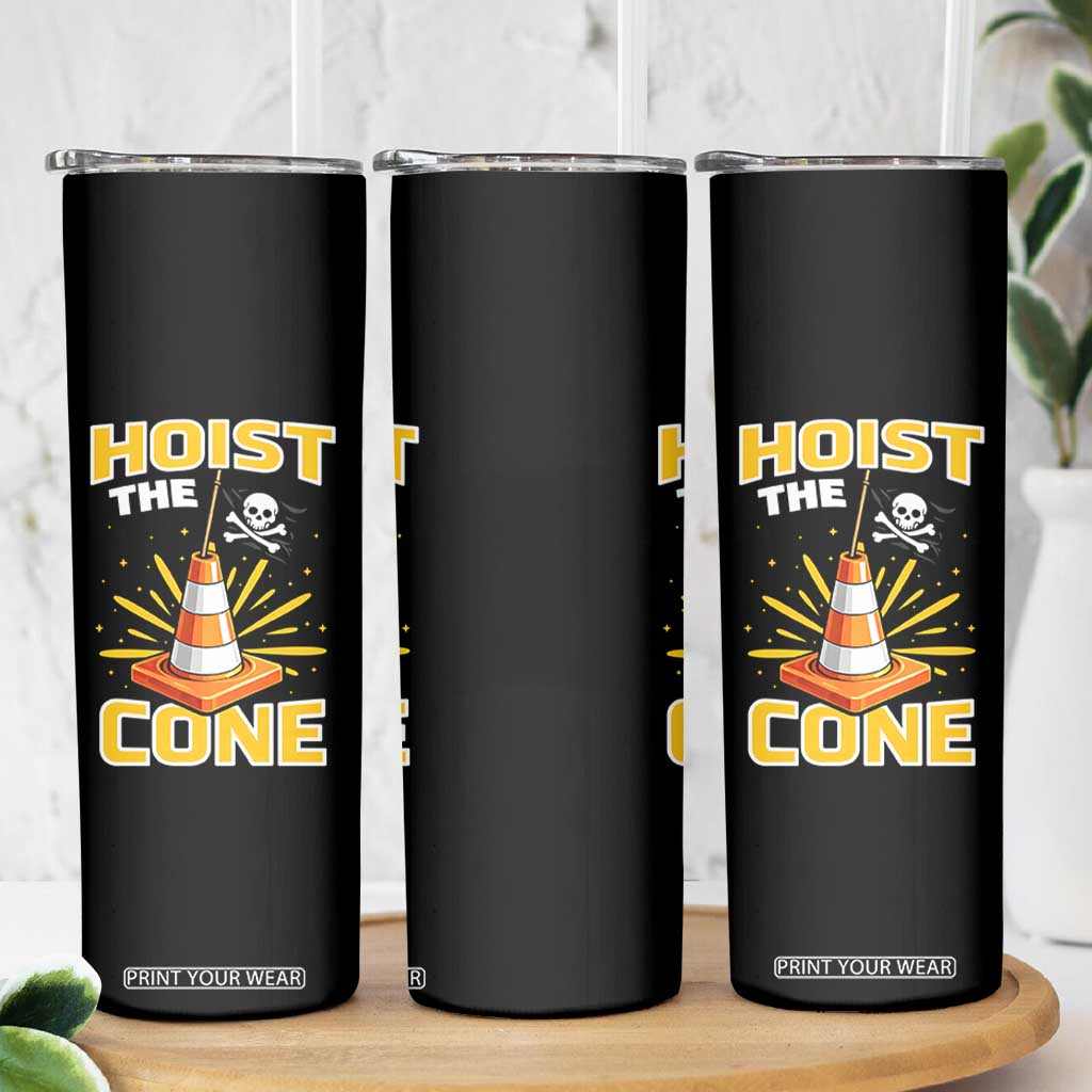 Hoist The Cone Jolly Roger Victory Skinny Tumbler Pirate Skull Baseball Sports Fan IYKYK Meme TS02 Print Your Wear