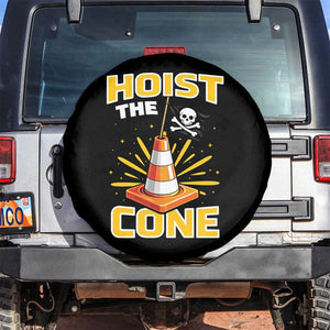 Hoist The Cone Jolly Roger Victory Spare Tire Cover Pirate Skull Baseball Sports Fan IYKYK Meme TS02 No hole Black Print Your Wear