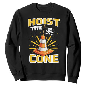 Hoist The Cone Jolly Roger Victory Sweatshirt Pirate Skull Baseball Sports Fan IYKYK Meme TS02 Black Print Your Wear