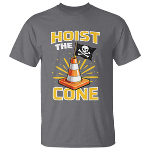 Hoist The Cone Jolly Roger Victory T Shirt - Pirate Skull Baseball Sports Fan IYKYK Meme TS02 Charcoal Print Your Wear
