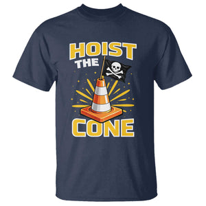Hoist The Cone Jolly Roger Victory T Shirt - Pirate Skull Baseball Sports Fan IYKYK Meme TS02 Navy Print Your Wear