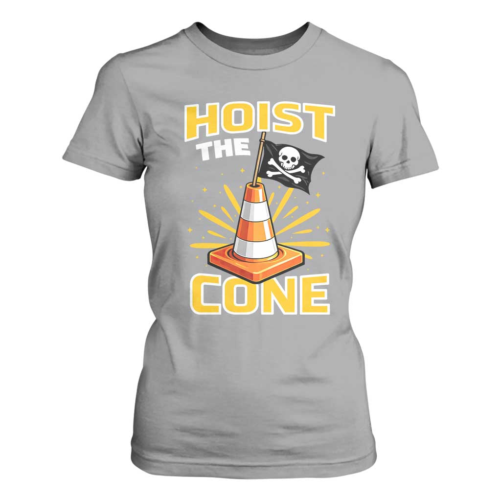 Hoist The Cone Jolly Roger Victory T Shirt For Women Pirate Skull Baseball Sports Fan IYKYK Meme TS02 Sport Gray Print Your Wear