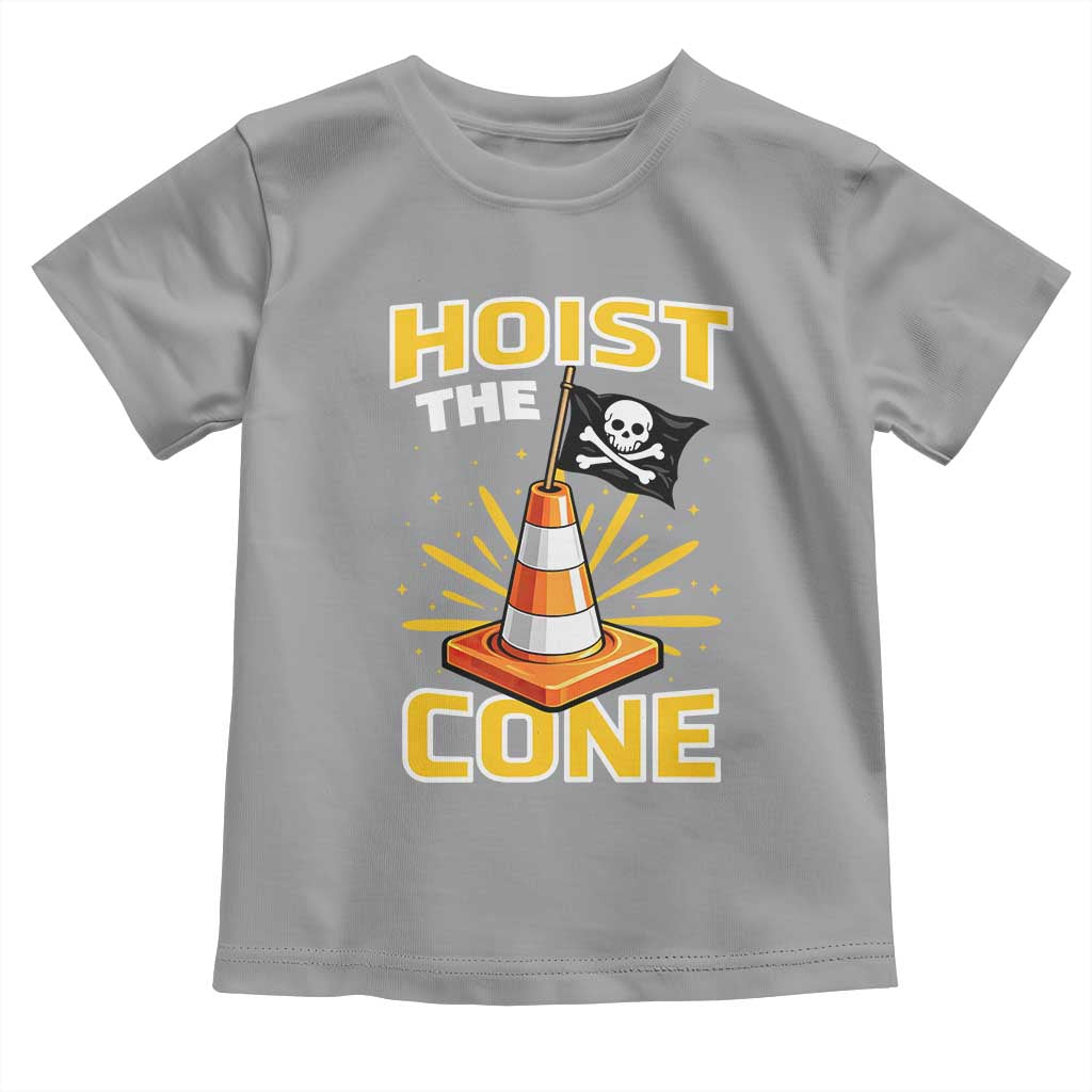 Hoist The Cone Jolly Roger Victory Toddler T Shirt Pirate Skull Baseball Sports Fan IYKYK Meme TS02 Sport Gray Print Your Wear