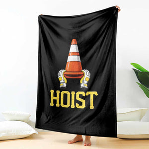 Funny Hoist The Cone Trophy Throw Blanket IYKYK Meme Sports Fan Victory Celebration TS02 Print Your Wear