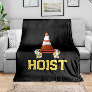 Funny Hoist The Cone Trophy Throw Blanket IYKYK Meme Sports Fan Victory Celebration TS02 Print Your Wear
